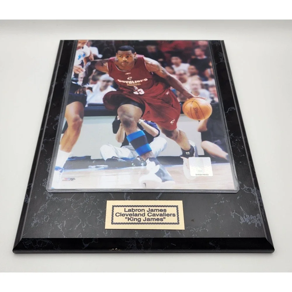 LABRON JAMES WALL PLAQUE KING‎ JAMES CLEVELAND CAVALIERS MARBLED FRAMED